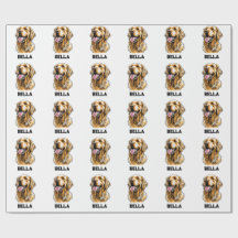 Op maat gemaakte naam Golden Retriever hondenportr