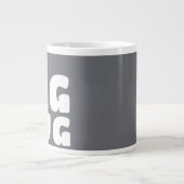 Op maat gemaakte naam grote mok grijs C19 grappige (Voorkant)