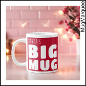 Op maat gemaakte naam grote mok rood C81 & witte l