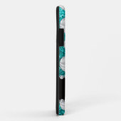 Op maat gemaakte naam helder aqua glitters volleyb Case-Mate iPhone case (Achterkant/rechts)