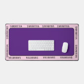 Op maat gemaakte naam helemaal rondom gepersonalis bureaumat (Keyboard & Muis)