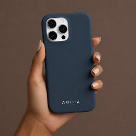 Op maat gemaakte naam Koolblauwe iPhone-hoes iPhone 16 Pro Hoesje