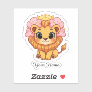 Op maat gemaakte naam Leeuw Celestiaal Dierenriem Sticker