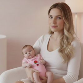 Op maat gemaakte naam lieveheersbeestje roze babyb romper