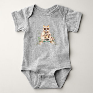 Op maat gemaakte naam Moeder Baby Wasbeer Baby Bod Romper