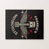 Op maat gemaakte NAAM Motorfiets Zuiger Vleugels B Legpuzzel (Horizontaal)