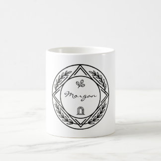 Op maat gemaakte naam of initiële gepersonaliseerd koffiemok