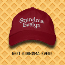 Op maat gemaakte naam Oma Geborduurde honkbalpet