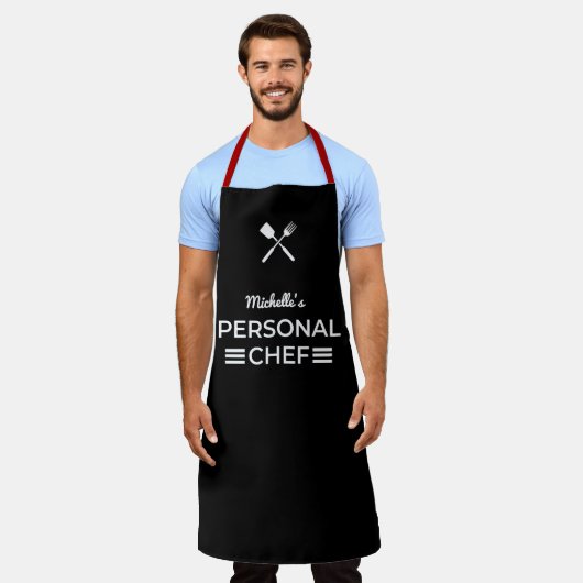 Op maat gemaakte NAAM Persoonlijk chefsschort - Ge Schort (Gedragen)