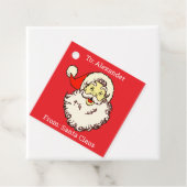 Op maat gemaakte naam Rode Kerstman Bedankjes Labels (In situ)