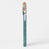 Op maat gemaakte naam Rustieke Turquoise Houten Bl iPhone Hoesje (Linkerkant)