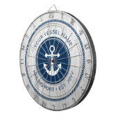Op maat gemaakte naam Rustige Nautilus Anker Geper Dartbord (Voorkant Rechts)