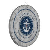 Op maat gemaakte naam Rustige Nautilus Anker Geper Dartbord (Voorkant Links)