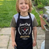 Op maat gemaakte naam souschef hulpje kinder schor schort