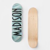 Op maat gemaakte naam Teal Opal Skateboard (Voorkant)