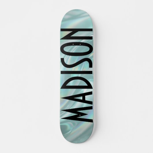 Op maat gemaakte naam Teal Opal Skateboard (Voorkant)