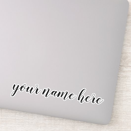 Op maat gemaakte naam tekst tumbler laptop sticker (Detail)