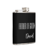 Op maat gemaakte naam vader van de bruidegom fles heupfles (Rechts)