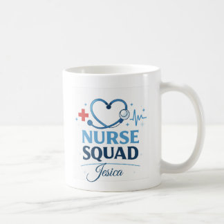 Op maat gemaakte naam verpleegsters team koffiemok