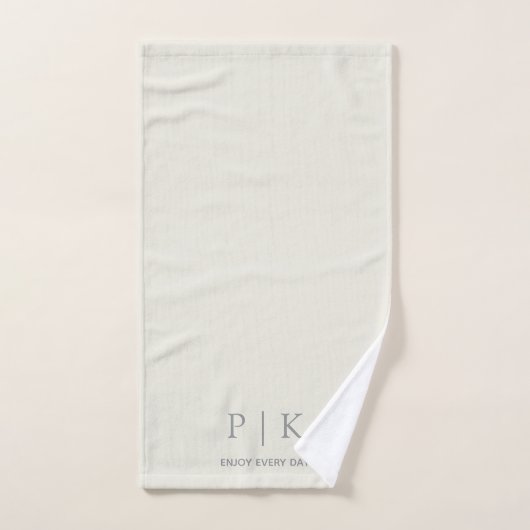 Op maat gemaakte naammonogram zachte handdoek (Handdoek)