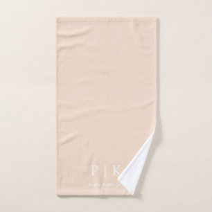 Op maat gemaakte naammonogram zachte handdoek