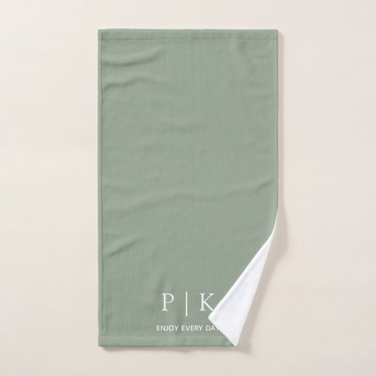Op maat gemaakte naammonogram zachte handdoek (Handdoek)
