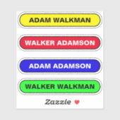 Op maat gemaakte naamplaat voor veiligheidshelm - sticker (Vel)