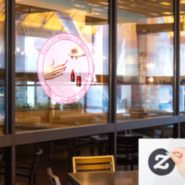 Op maat gemaakte nagel pedicure salon looptreinen  raamsticker
