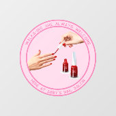 Op maat gemaakte nagel pedicure salon Walk Ins wel Raamsticker (Vel)
