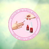 Op maat gemaakte nagel pedicure salon Walk Ins wel Raamsticker (Vel 3)