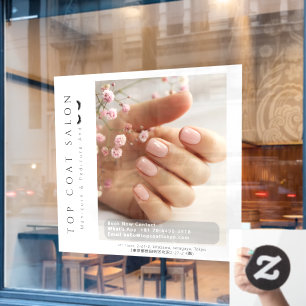 Op maat gemaakte nagels pedicure en wimpers promot raamsticker