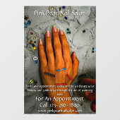 Op maat gemaakte nagelsalon Set nagels Zakelijk 2 Raamsticker (Vel)