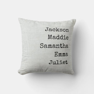 Op maat gemaakte namen oma en moeder cadeau kussen