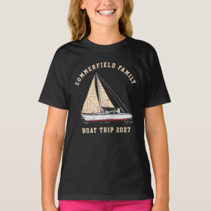 Op maat gemaakte nautische familie bootreis T-shir T-shirt