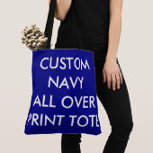 Op maat gemaakte NAVY ALL OVER PRINT TOTE TAS (Dichtbij)