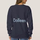 Op maat gemaakte Navy Blue Dames Sweatshirt (Achterkant)