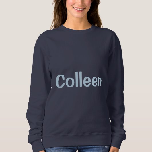 Op maat gemaakte Navy Blue Dames Sweatshirt (Voorkant)