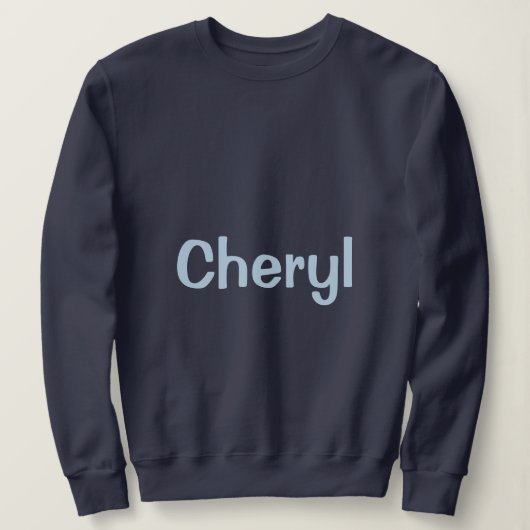 Op maat gemaakte Navy Blue Dames Sweatshirt (Design voorkant)