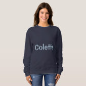Op maat gemaakte Navy Blue Dames Sweatshirt (Voorkant volledig)