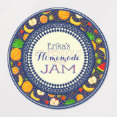 Op maat gemaakte Navy Blue Vruchten Thuisgemaakte Labels (Design 1)