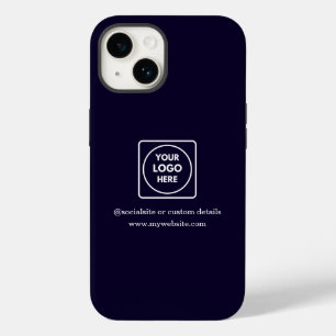 Op maat gemaakte Navy Blue Zakelijk Logo iphone ho Case-Mate iPhone 14 Hoesje