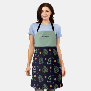 Op maat gemaakte Navy Botanische Schort