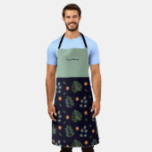 Op maat gemaakte Navy Botanische Schort (Gedragen)