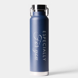 Op maat gemaakte Navy Waterfles Met Persoonlijke T