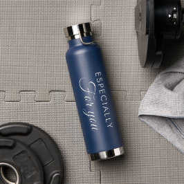 Op maat gemaakte Navy Waterfles Met Persoonlijke T