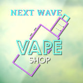Op maat gemaakte nep-neon-vape-winkelbedrijf raamsticker (Vel 3)