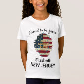 Op maat gemaakte New Jersey State T-shirt (Voorkant)