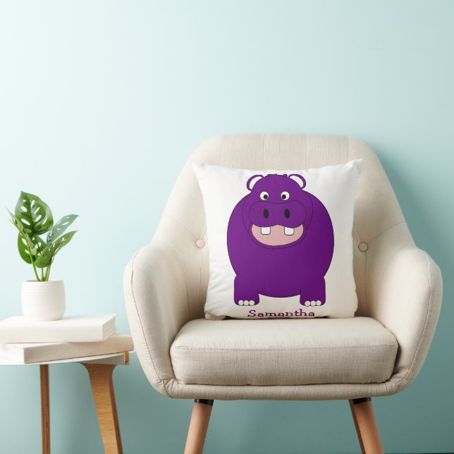 Op maat gemaakte nijlpaard ontwerp kussen (Stoel)