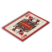 Op maat gemaakte notebook met koningin van harten notitieboek (Linkerzijde)