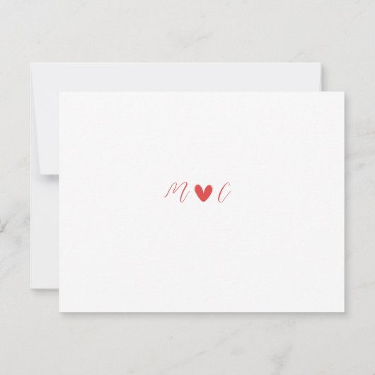 Op maat gemaakte notitiekaart voor koppels met fot notitiekaartje (Achterkant)